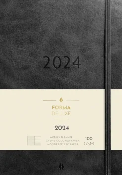 Hot Kalenteri 2024 Business Forma Deluxe Musta Kalenterit