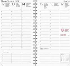 Outlet Kalenteri 2024 Interplano Musta Keinonahka (Kaksikielinen) Kalenterit