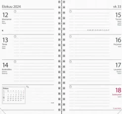 Outlet Kalenteri 2024 Master Musta Muovikansi Kalenterit