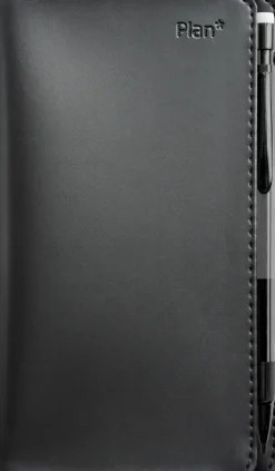 New Kalenteri 2024 Plan Musta Keinonahka (Kaksikielinen) Kalenterit