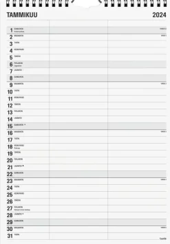 Sale Seinakalenteri 2024 Black And White 2 Saraketta Kalenterit