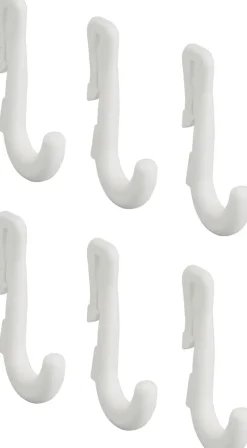 Elfa Säilytyskalusteet-Utility Kapea Koukku 474910 6 Kpl Valkoinen