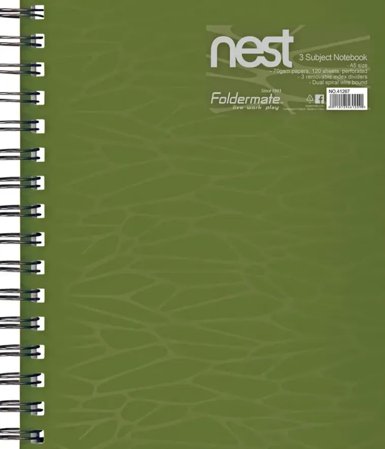 New Nest Kierrekirja A5 Paperitarvikkeet