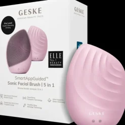 GESKE Muut Kauneuden- Ja Terveydenhoitolaitteet-Sonic Facial Brush 5 In 1 Pink Kasvojen Puhdistusharja