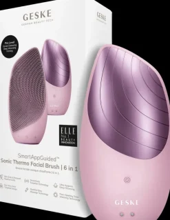GESKE Muut Kauneuden- Ja Terveydenhoitolaitteet-Sonic Thermo Facial Brush 6 In 1 Pink Kasvojen Puhdistusharja
