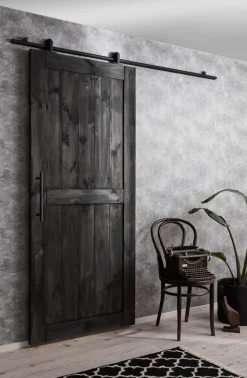 Habo Säilytyskalusteet-Liukuovenkisko Comapct Musta Ylaasennus