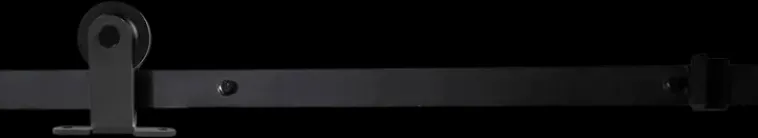 Habo Säilytyskalusteet-Liukuovenkisko Retro Musta Ylaasennus