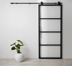 Habo Säilytyskalusteet-Liukuovenksiko Style Musta Ylaasennus