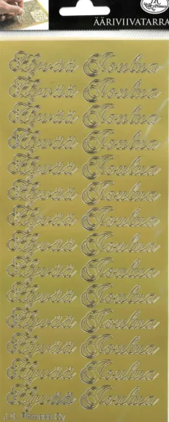 J.K. Primeco Askartelutarvikkeet-Aariviivatarra Joulu