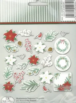 J.K. Primeco Askartelutarvikkeet-Askartelukuvio Iso Havut Ja Marjat 25 Kpl