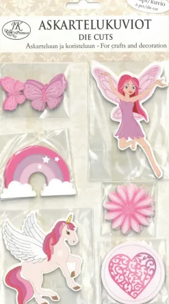 Sale Askartelukuviot Liila/Pinkki 6Kpl/Kuvio Askartelutarvikkeet