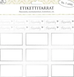 J.K. Primeco Askartelutarvikkeet-Etikettitarra Hopea 1Ark/Pkt