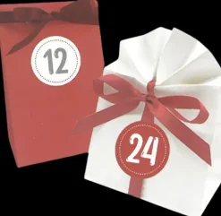 J.K. Primeco Askartelutarvikkeet-Joulukalenteritarra Numerot Punaharmaa 4 Ark