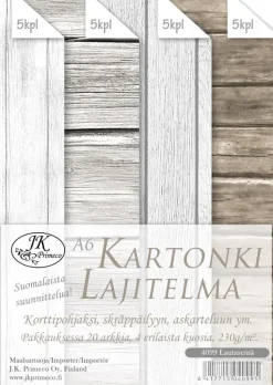 Kartonkilajitelma A6 Lautaseina 20Ark Askartelutarvikkeet