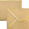 J.K. Primeco Askartelutarvikkeet-Kirjekuori C6 Kultafolio Uusioruskea 10Kpl