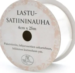 J.K. Primeco Askartelutarvikkeet-Lastusatiininauha Valkoinen 4Cm X 25M