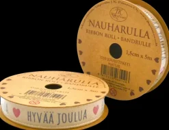 J.K. Primeco Askartelutarvikkeet-Nauharulla 1,5 Cm X 5 M Jouluteksti Natur