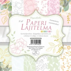 J.K. Primeco Askartelutarvikkeet-Paperilajitelma 8X8 Hopeahohto