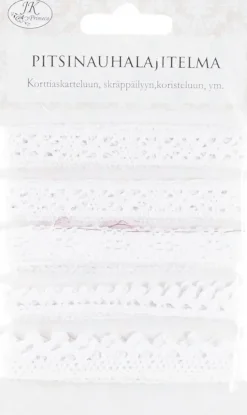J.K. Primeco Askartelutarvikkeet-Pitsinauhalajitelma Valkoinen