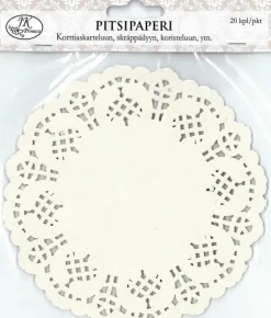 Clearance Pitsipaperi Iso Ympyra Luonnonvalkoinen 20Kpl/Pkt Askartelutarvikkeet