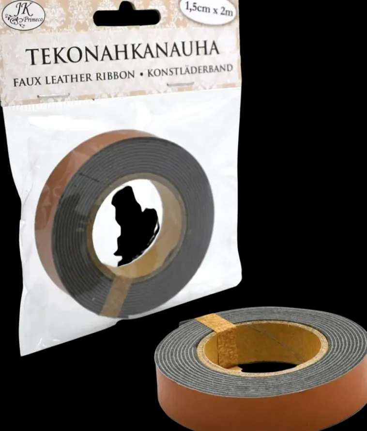 J.K. Primeco Askartelutarvikkeet-Tekonahkanauha 1,5 Cm X 2 M Ruskea