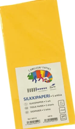 Karto Askartelutarvikkeet-Silkkipaperi Keltainen 50X70Cm 5Ark/Pss