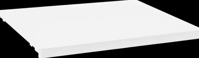 Elfa Säilytyskalusteet-Kestava Metallista Valmistettu Tyotaso. Kayta S: 50-Syvyisten Click In -Kannattimien Kanssa.