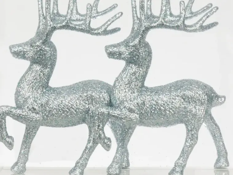 Online Koriste Peura Hopea 2Kpl M Sesonkijuhlatarvikkeet