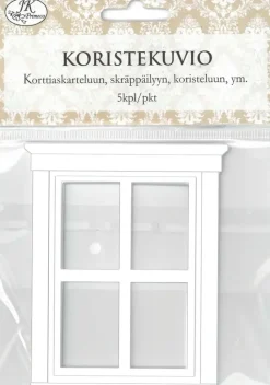 Clearance Koristekuvio Ikkuna Valk. 5Kpl/Pkt Askartelutarvikkeet