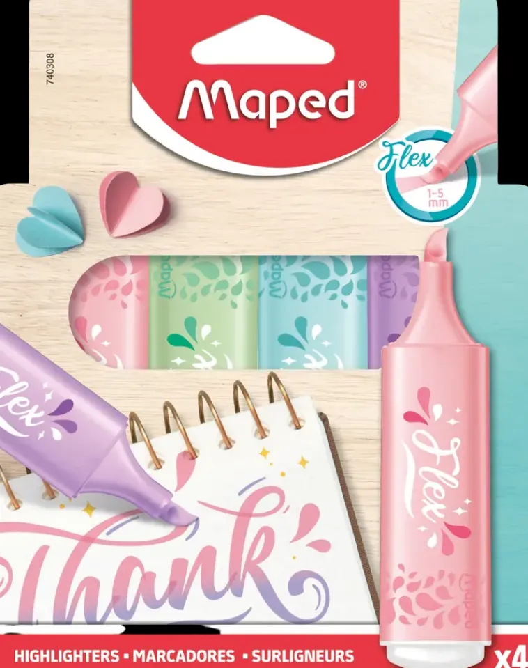 Discount Korostuskyna Pastel Flex 4 Kpl Toimistotarvikkeet