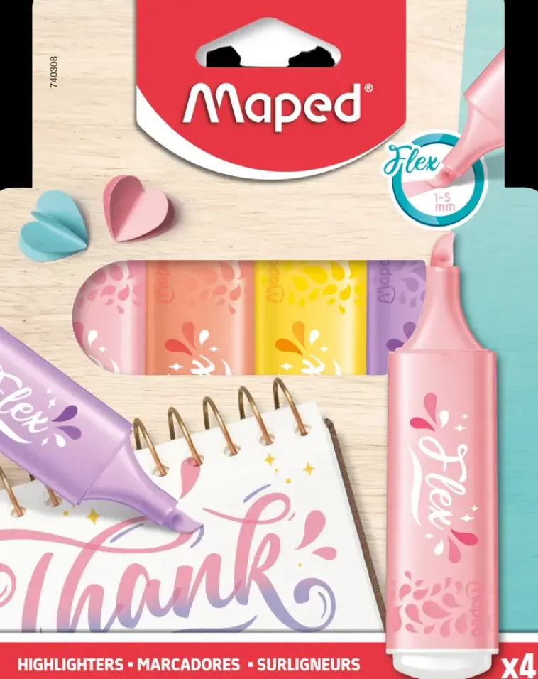 Discount Korostuskyna Pastel Flex 4 Kpl Toimistotarvikkeet