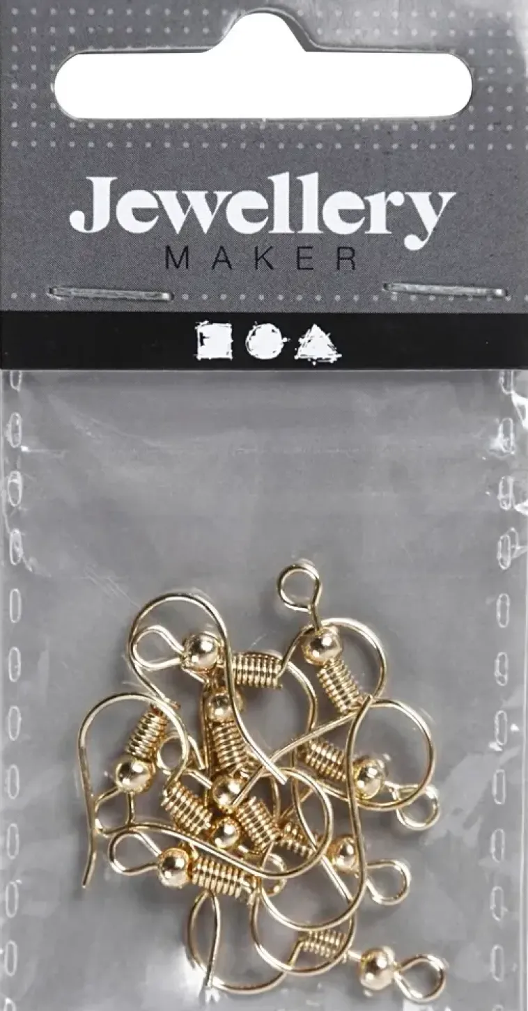 Ei merkkiä Askartelutarvikkeet-Korvakorukoukku 18Mm, 10 Kpl, Kullanvarinen