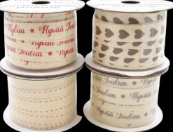 Outlet Kuvionauha Joulu Natur 1Cm X 5M Askartelutarvikkeet