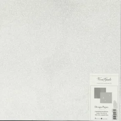 Clearance Kuviopaperi, Hopea, 30,5X30,5 Cm, 120+128 G, 2 Ark/ 1 Pkk Askartelutarvikkeet