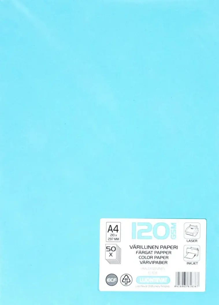 Sale A4 50 Kpl Varillinen Tulostuspaperi 120 Gsm Vaaleansininen Paperitarvikkeet