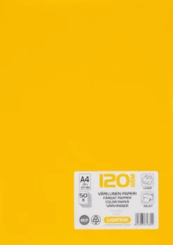 New A4 50 Kpl Varillinen Tulostuspaperi 120 Gsm Keltainen Paperitarvikkeet