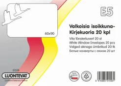 Sale Isoikkunakirjekuoria E5 Valkoinen 20Kpl Paperitarvikkeet