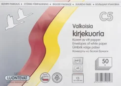 New Kirjekuori C5 50 Kpl Valkoinen Tarrasuljenta Paperitarvikkeet