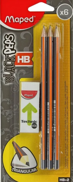 New Blackpeps Lyijykynat 6Kpl Hb+1 Kumi Kp Toimistotarvikkeet