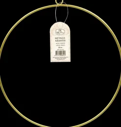 Outlet Metallikranssi Kulta 25Cm Askartelutarvikkeet