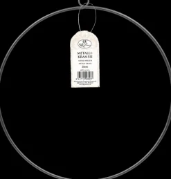 Sale Metallikranssi Musta 25Cm Askartelutarvikkeet