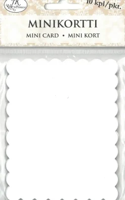 Sale Minikortti Aaltoreuna Valkoinen 10Kpl/Pkt Askartelutarvikkeet