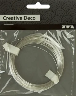 Nellen Askartelutarvikkeet-Metallilanka Hopea 0,6Mm X 10M