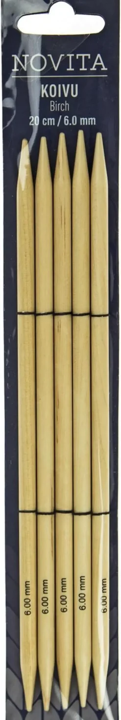 Sukkapuikot Koivu 20Cm - 6 Mm Käsityötarvikkeet