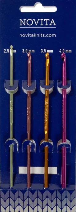 Discount Virkkuukoukut 4Kpl Koot 2,5-3-3,5-4 Mm Käsityötarvikkeet