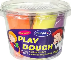 Omega Askartelutarvikkeet-Muovailuvaha Sanko 5 X 70 Gr, Neonvarit