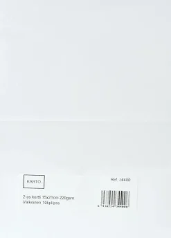 Karto Askartelutarvikkeet-2-Os. Kortti 15X21 Cm 220 Gsm Valkoinen 10 Kpl/Pss