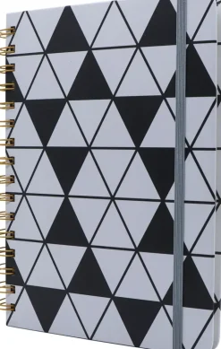 Poytakalenteri A5 Kierresidottu, Musta-Valkoinen Kalenterit