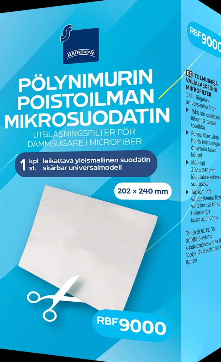 Rainbow Imurit Ja Tarvikkeet-Polynimurin Poistoilman Mikrosuodatin Rbf9000 Leikattava