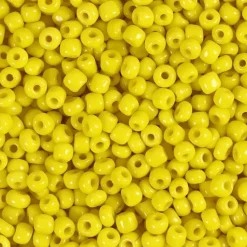 New Rocaille-Siemenhelmet, Keltainen, Halk. 3 Mm, Koko 8/0 , Aukon Koko 0,6-1,0 Mm, 25 G/ 1 Pkk Askartelutarvikkeet